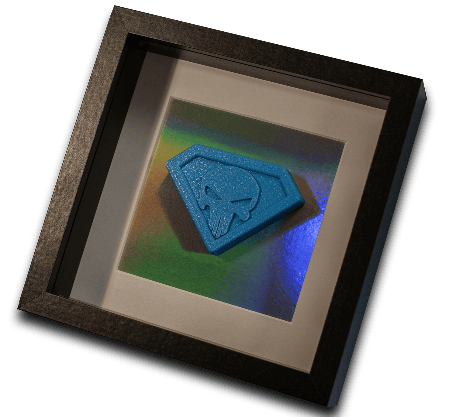 "Blue Pill" Frame Edition | Schwarz - Holo - whitelines.clothing - Bilderrahmen