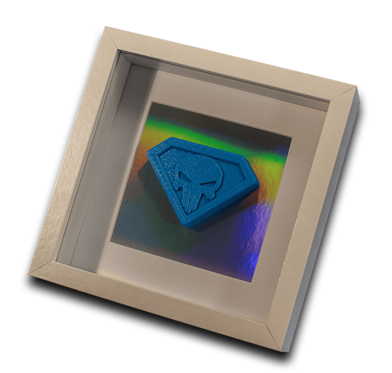 "Blue Pill" Frame Edition | Weiß - Holo - whitelines.clothing - Bilderrahmen